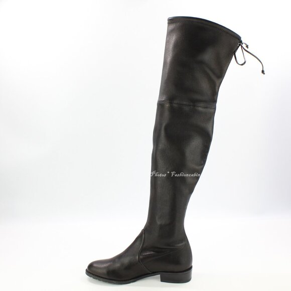 NEW Stuart Weitzman Lowland Over-the-Knee Boots-Black Leather – Small Feet - Picture 7 of 16